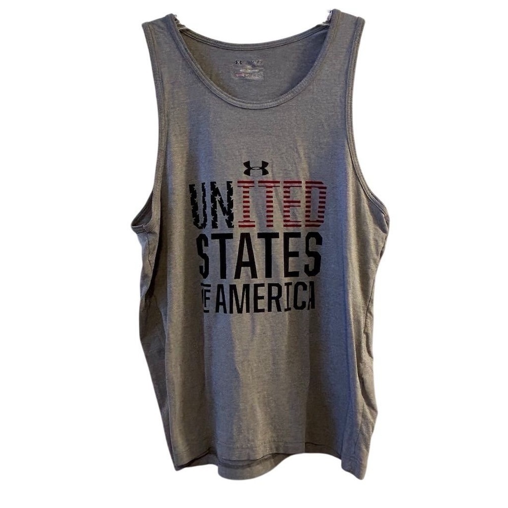 Under Armour Men's USA Graphic Tank Top Gray Size M